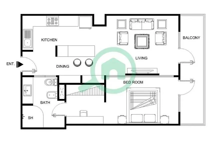 Apartman Refined And Enchanting 1 Bedroom In Ubora Tower Dubaj